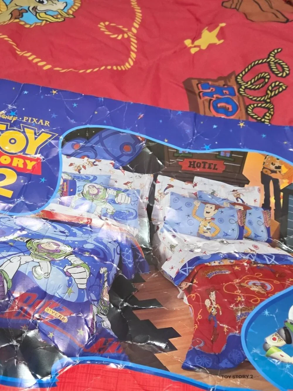 Vintage TOY STORY 2 Twin Sheet Set Buzz Lightyear Woody Disney Pixar USA